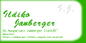 ildiko jamberger business card